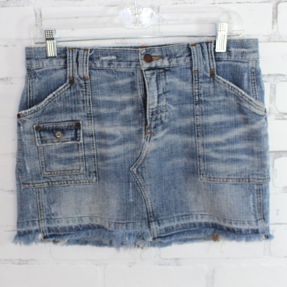 Express Denim Jean Skirt / Stretch Denim